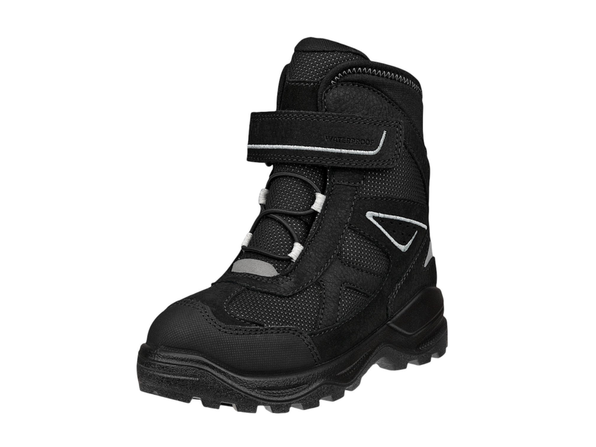 Ecco Snow Mountain (Nubukleder/Textil, wasserdicht) schwarz Kinder Winterstiefel