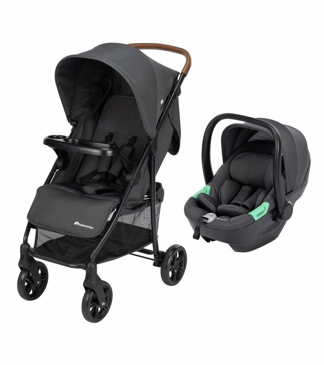 Bebeconfort Kinder-Buggy Bebeconfort Misty Duo, Kompakter Kinderwagen 2-in-1 Set, mit i-Size Ba, Korb, in dem alles passt Tablett als Schutz und Spielbereich Komfor…