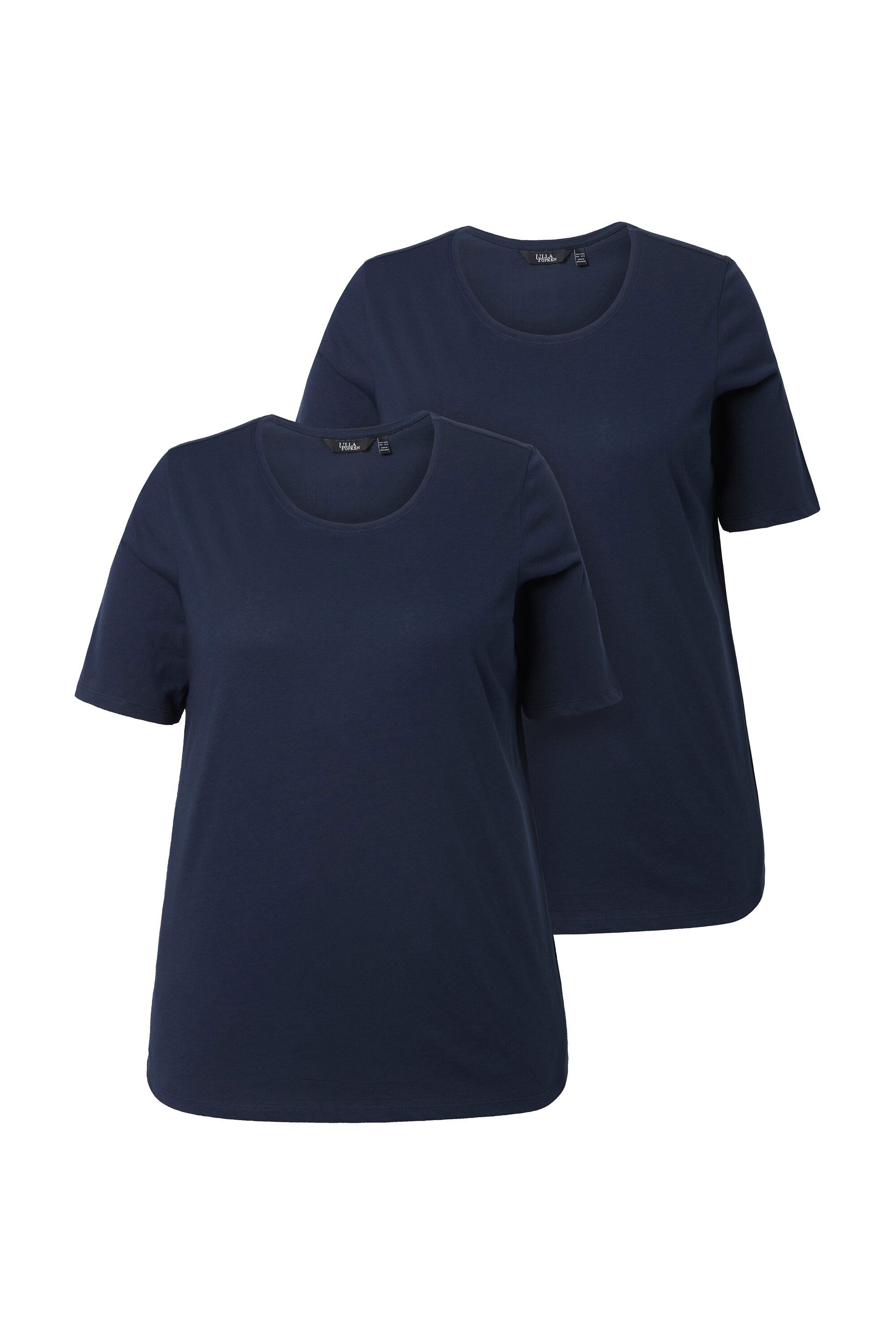 Ulla Popken T-Shirt T-Shirt Rundhalsausschnitt Regular Halbarm