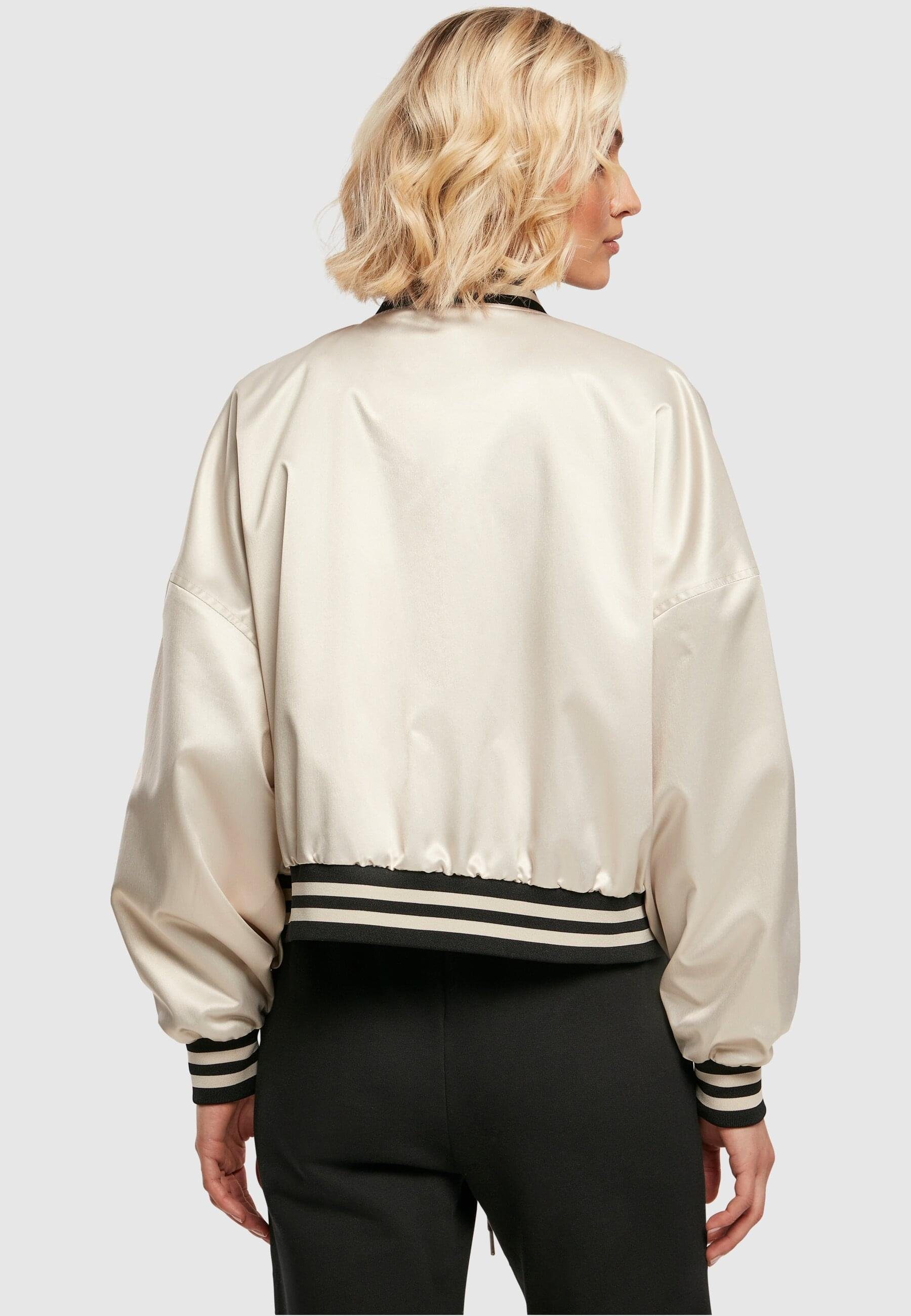 Satin College Ladies Oversized softseagrass Collegejacke CLASSICS Short URBAN (1-St) Damen Jacket