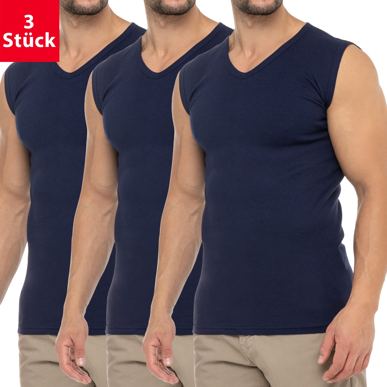 celodoro Unterhemd Herren Business Muskelshirt V-Neck (3er Pack) Muscle Shi günstig online kaufen