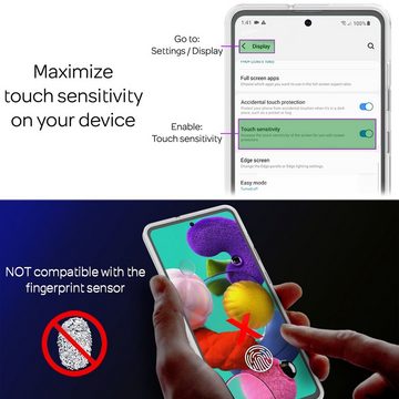 Nalia Smartphone-Hülle Samsung Galaxy A51, Klare 360 Grad Hülle / Rundumschutz / Transparent / Displayschutz Case