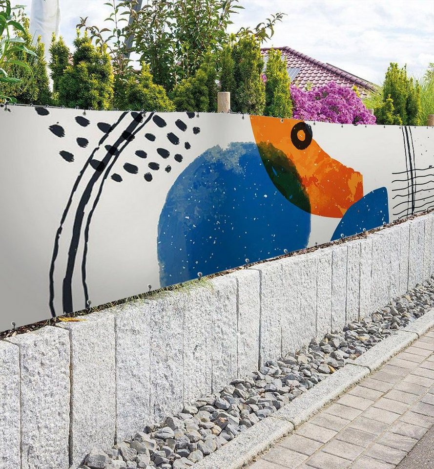 Thumbnail - MyMaxxi Sichtschutzzaunmatten Zaunbanner Abstraktes Gemälde Sichtschutz Garten Zaun, (Bambus grün)