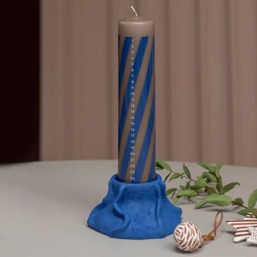 Mette Ditmer Kerzenhalter Kerzenhalter Art Piece Lava Cobalt