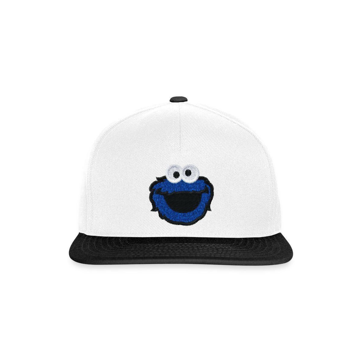 Spreadshirt Snapback Cap Sesamstraße Krümelmonster Stick Snapback Cap (1-St)