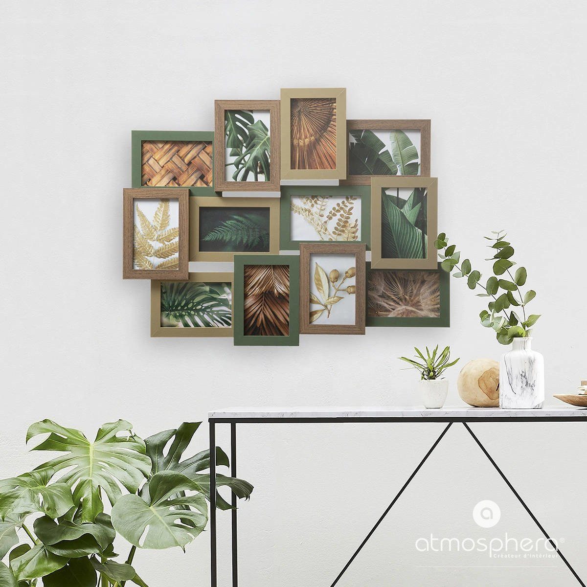 Atmosphera Créateur d'intérieur Bilderrahmen Multirahmen JULIA für 12 Fotos, bunter Bilderrahmen, (einzeln)