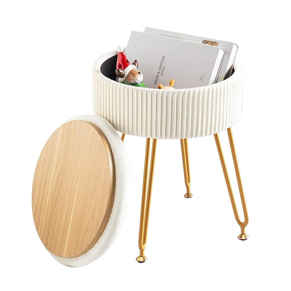 NUODWELL Sitzhocker Samt Speicher Fußstütze Hocker, günstig online kaufen