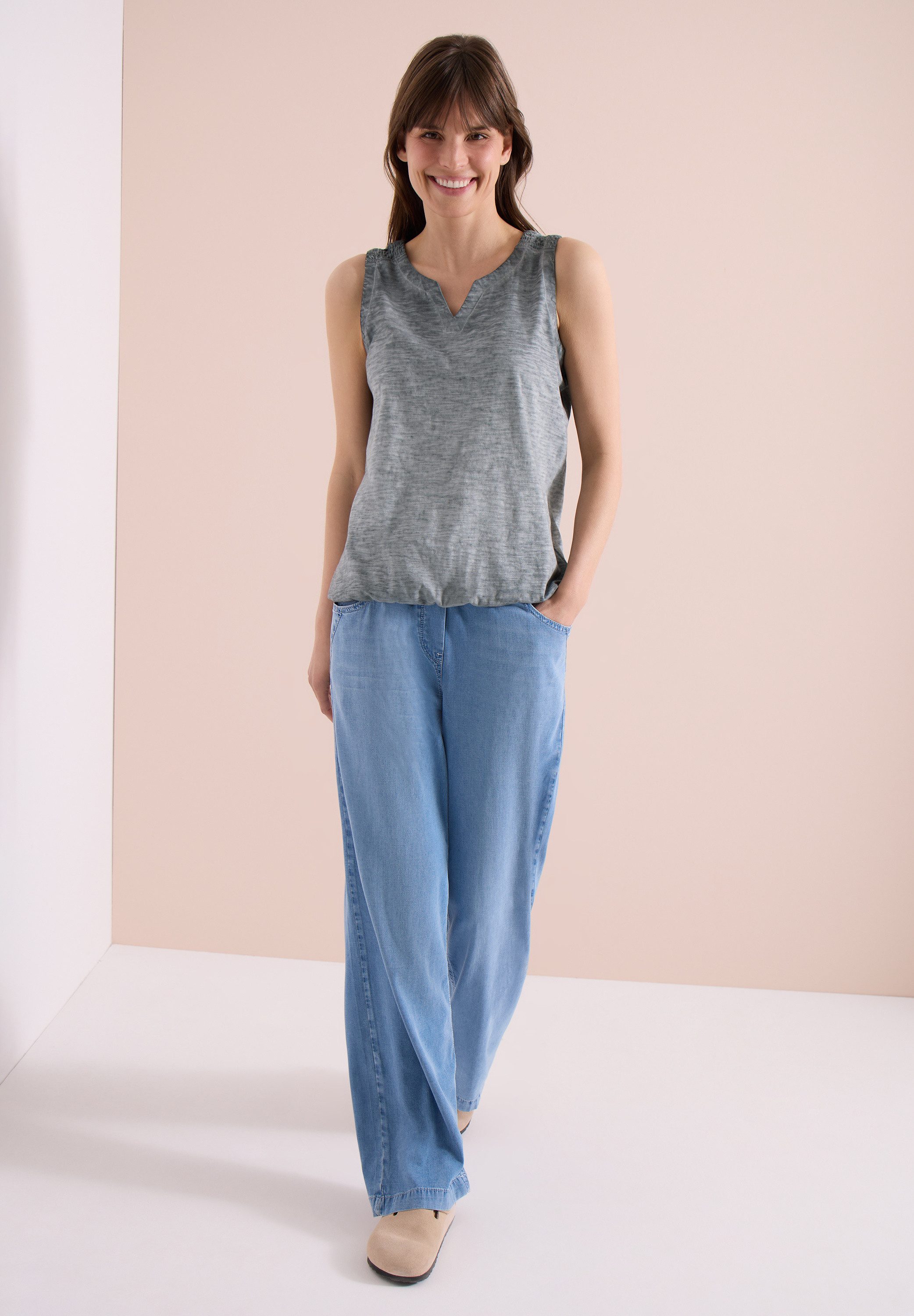 CECIL Shirttop aus reiner Baumwolle