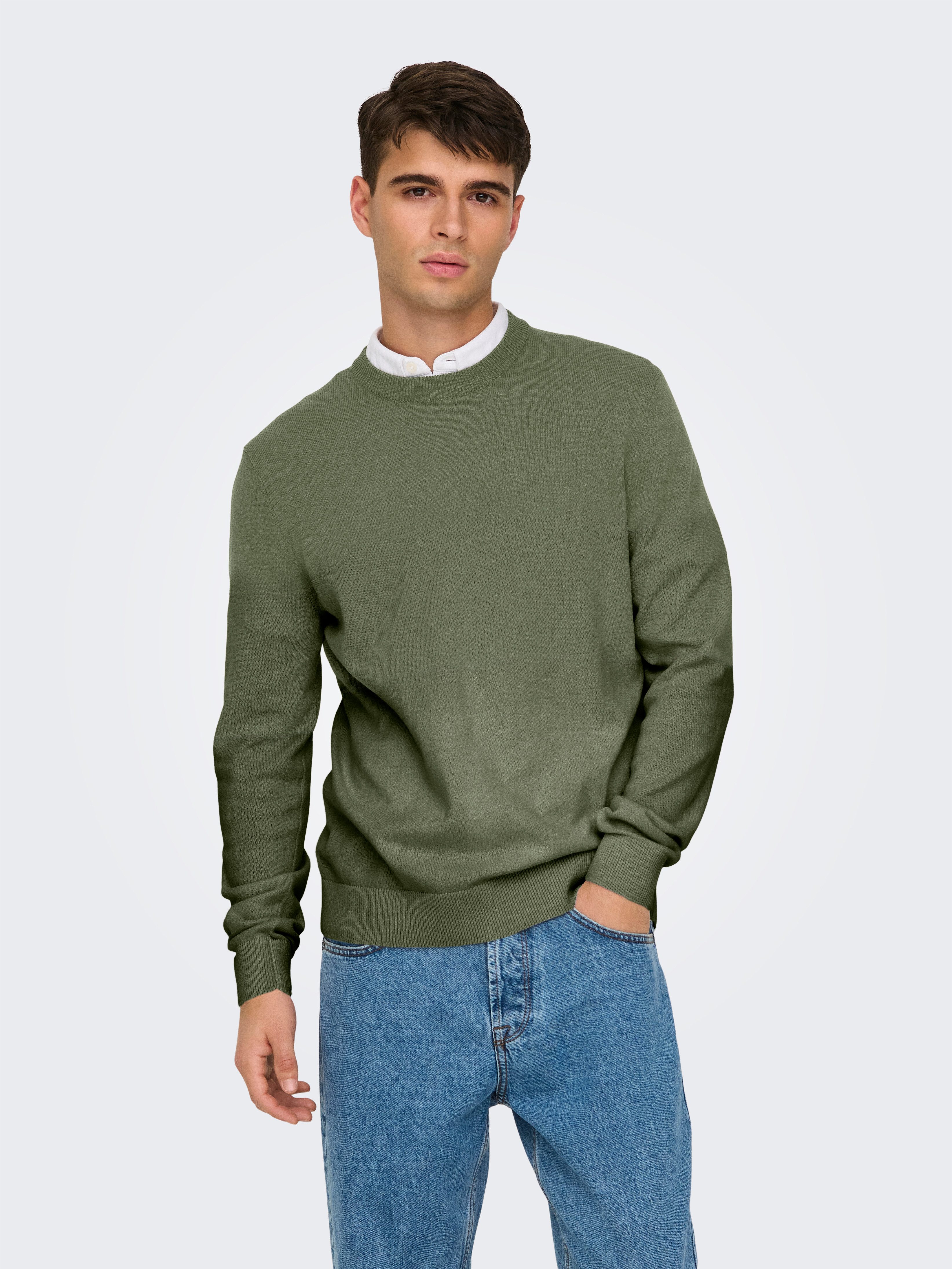 ONLY & SONS Rundhalspullover ONSREX LIFE REG 12 CREW KNIT