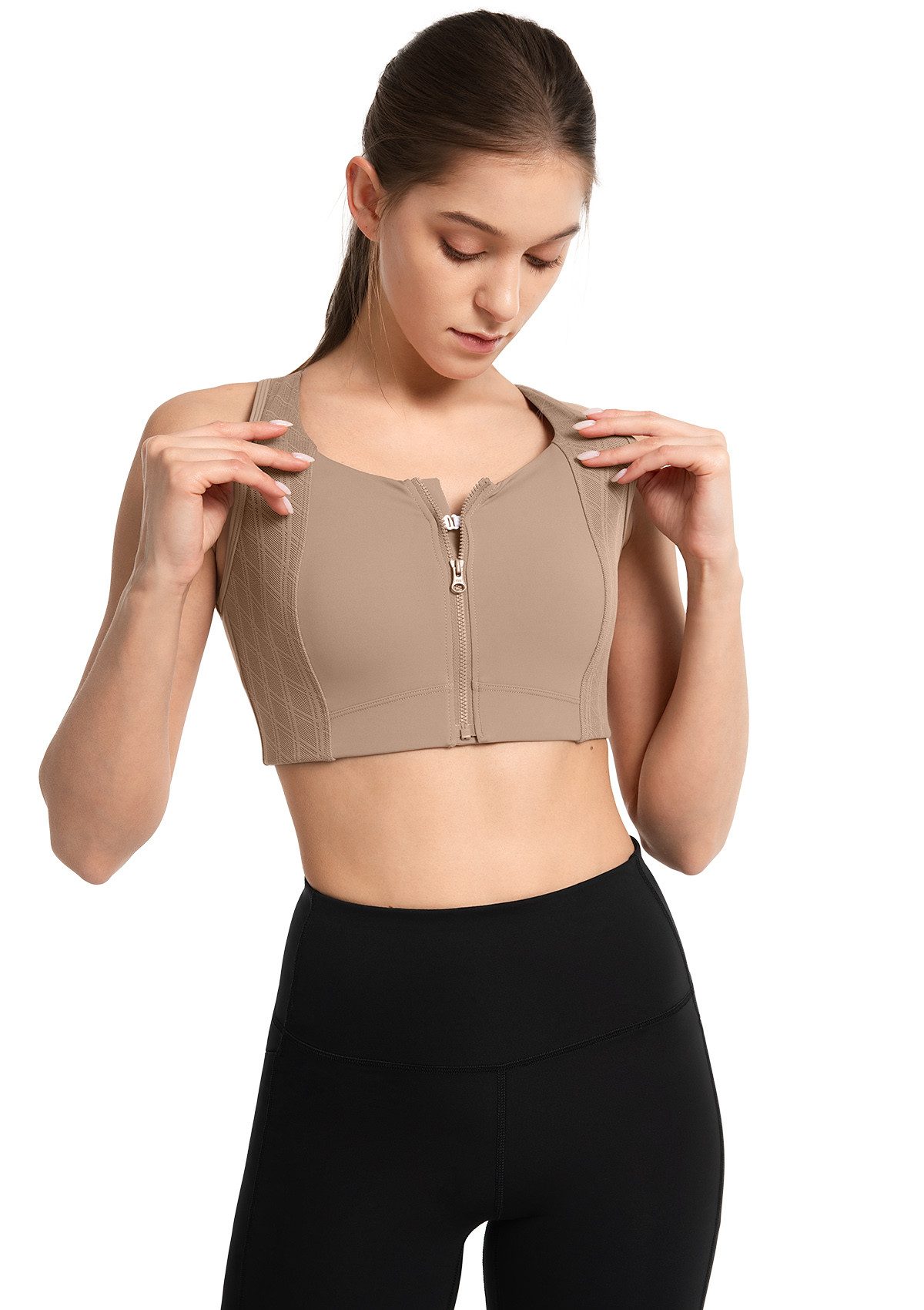 Yvette Sport-BH Starker Halt Vorderverschluss Ringerrücken Gepolstert, E101 günstig online kaufen