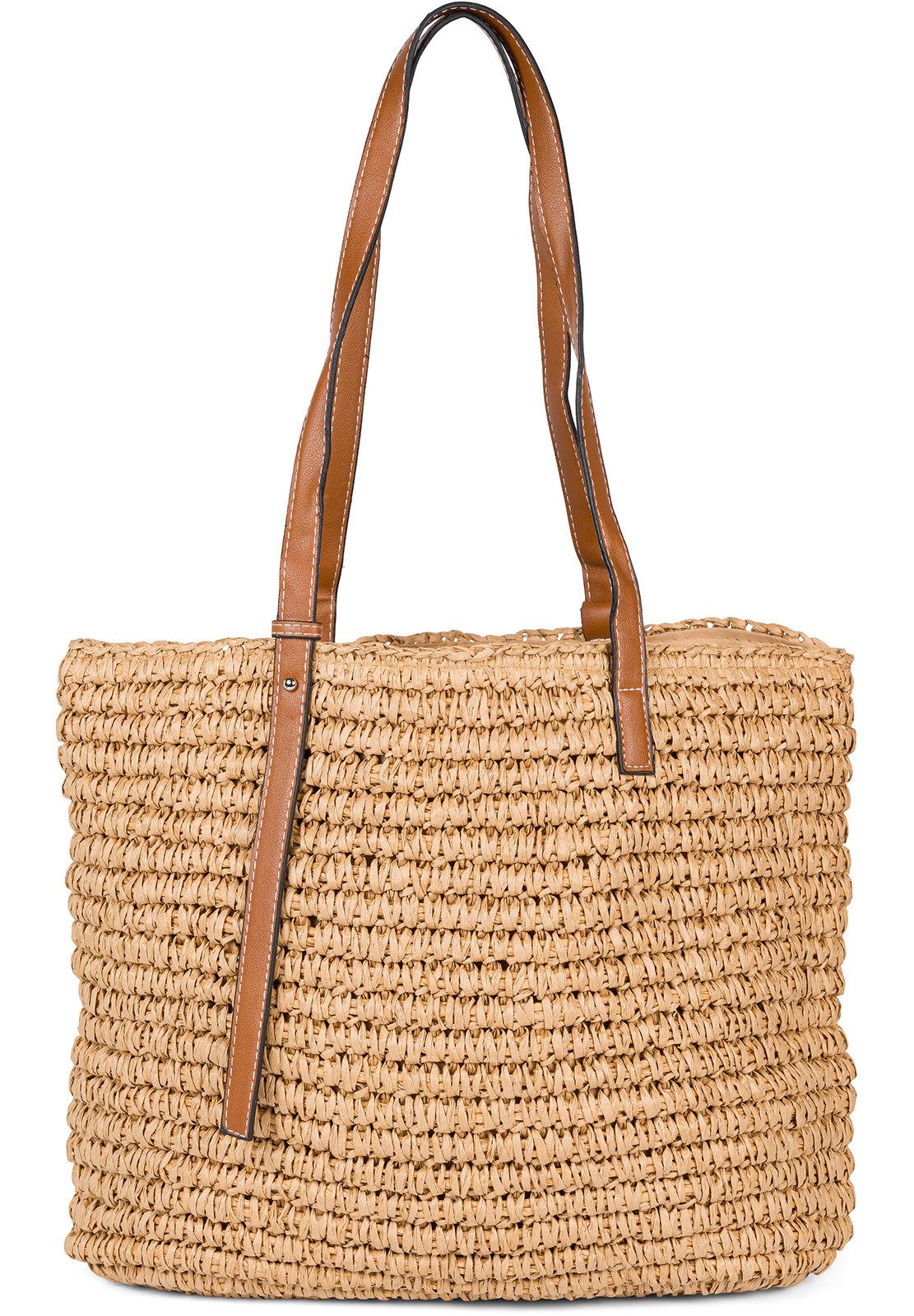 styleBREAKER Korbtasche Korbflecht Schultertasche - Basttasche (1-tlg)