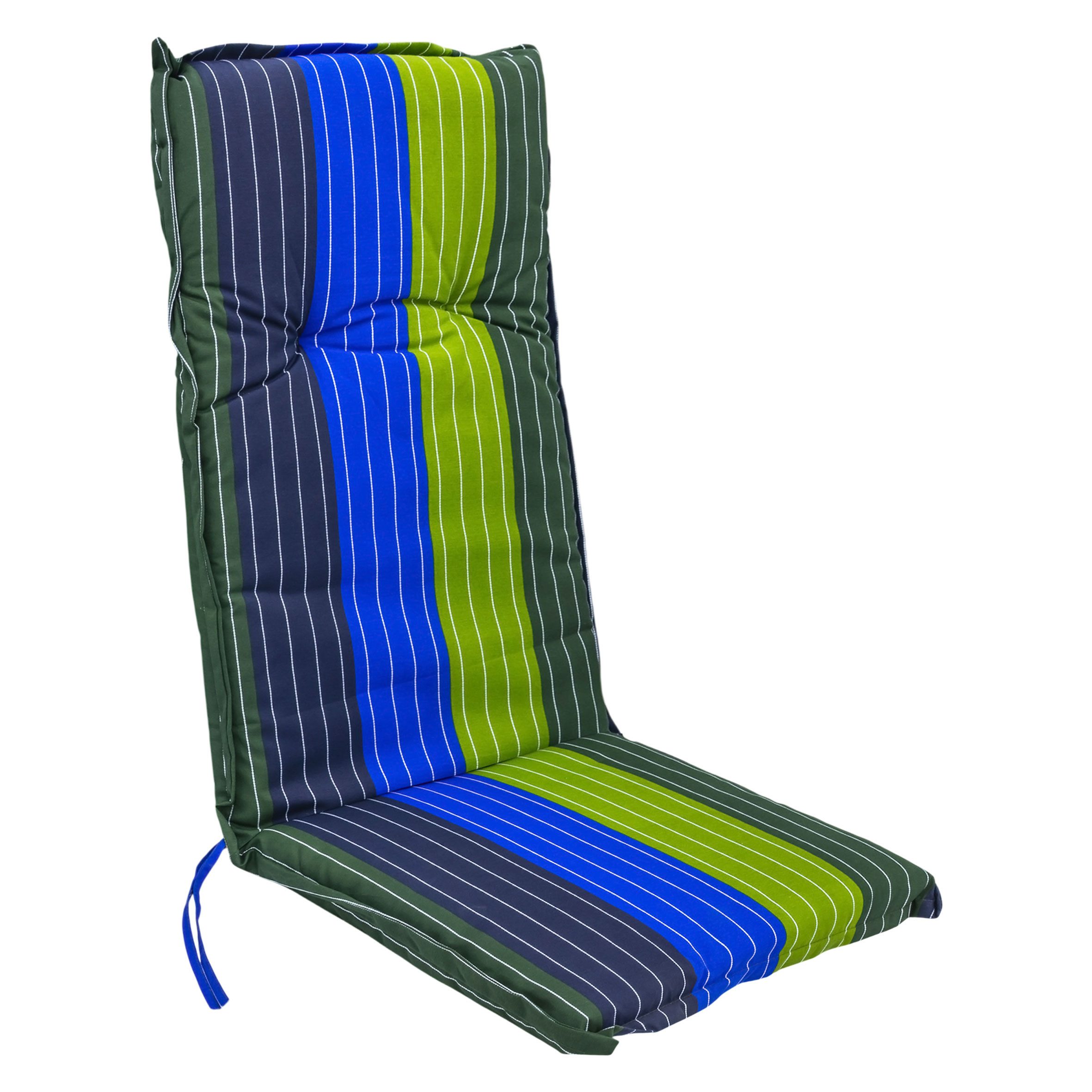Spetebo Hochlehnerauflage Universal Hochlehner Auflage 123 cm, (Packung, 1 St., 1 Auflage), Polsterauflage für Hochlehner Gartenstühle