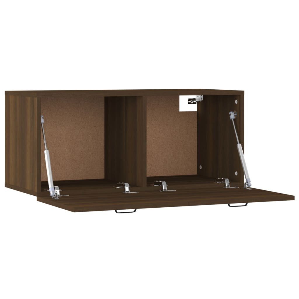 Braune Regal Eiche vidaXL 80x35x36,5cm Braun Wandschrank Eichen-Optik Holzwerkstoff, 1-tlg.