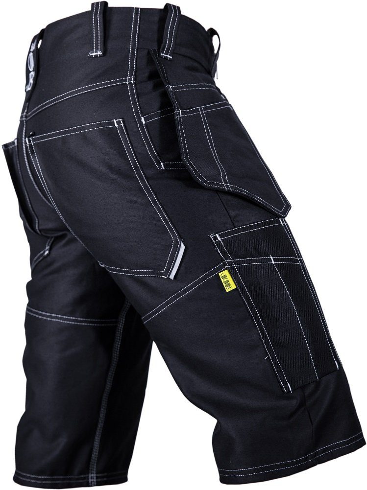 JOB Arbeitshose Zunft Bermudas Schwarz – Sommerpilot Shorts mit Reflex
