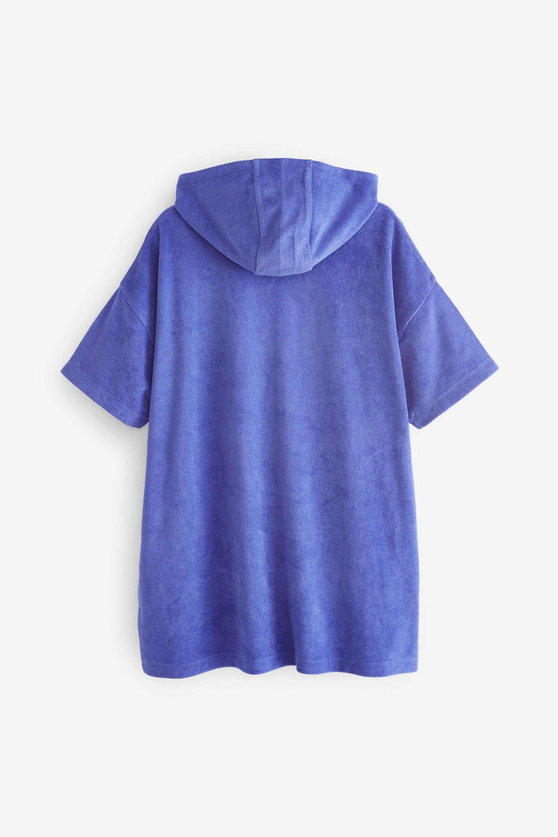 Next Badeponcho Oversized-Poncho Blue Frottee Baumwolle Kapuze, aus mit