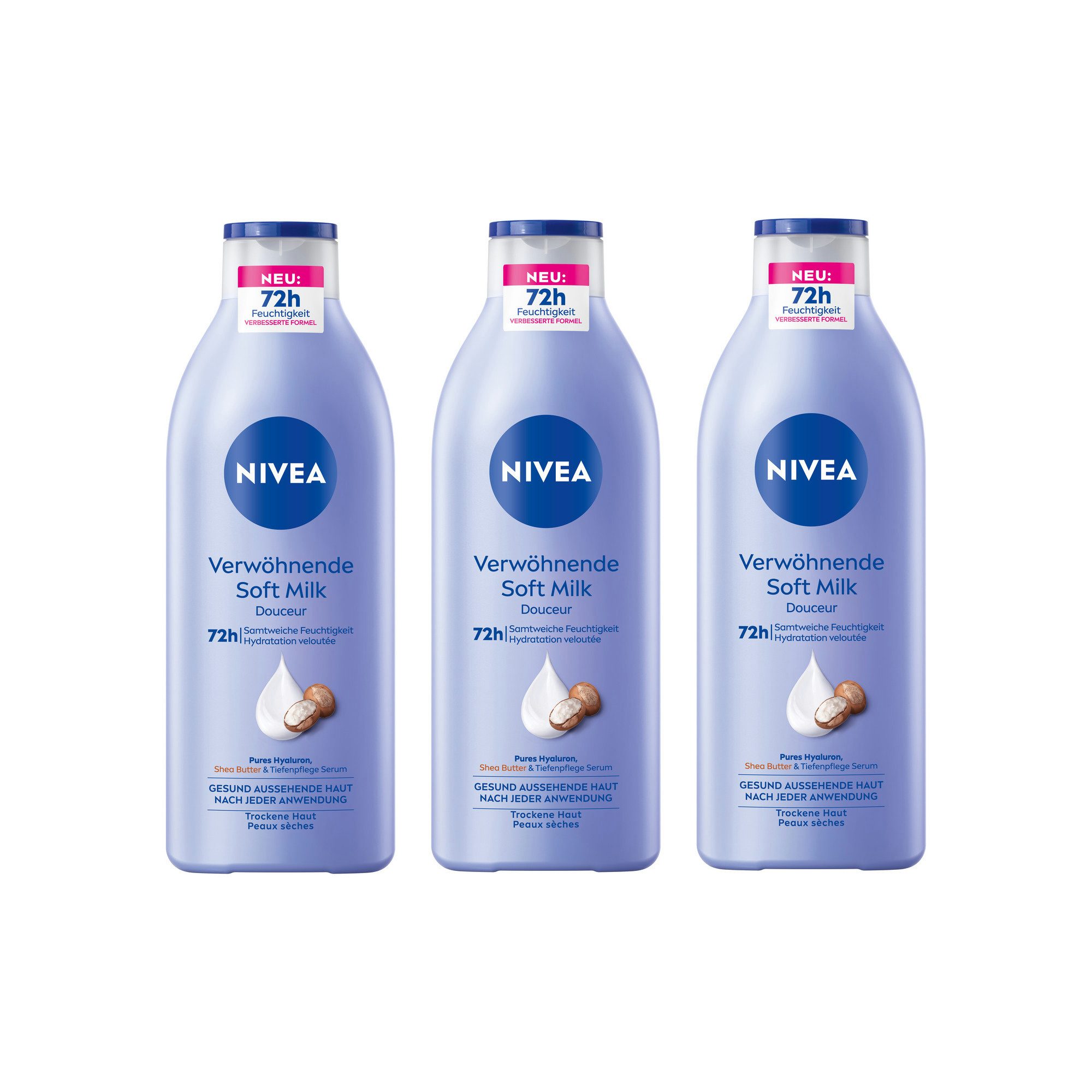 Bodylotion Body Verwöhnende Soft Milk 3 x 400ml