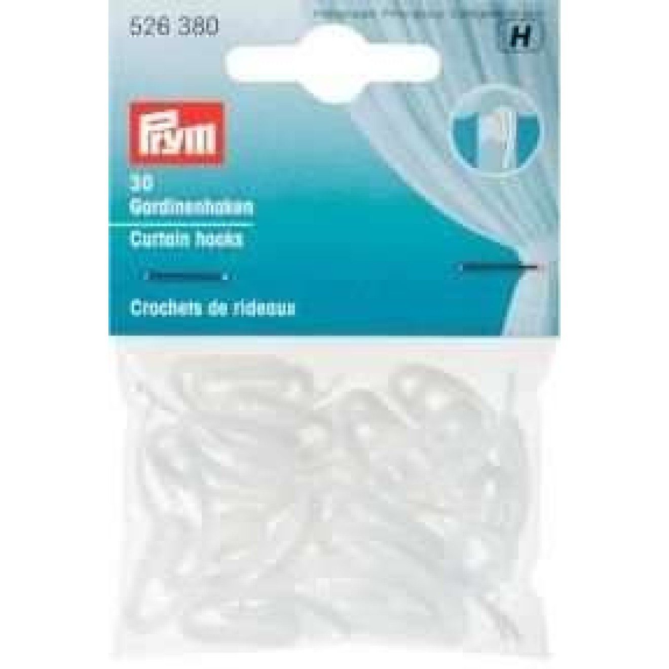 Prym Stricknadeln Gardinenhaken weiß 30 St