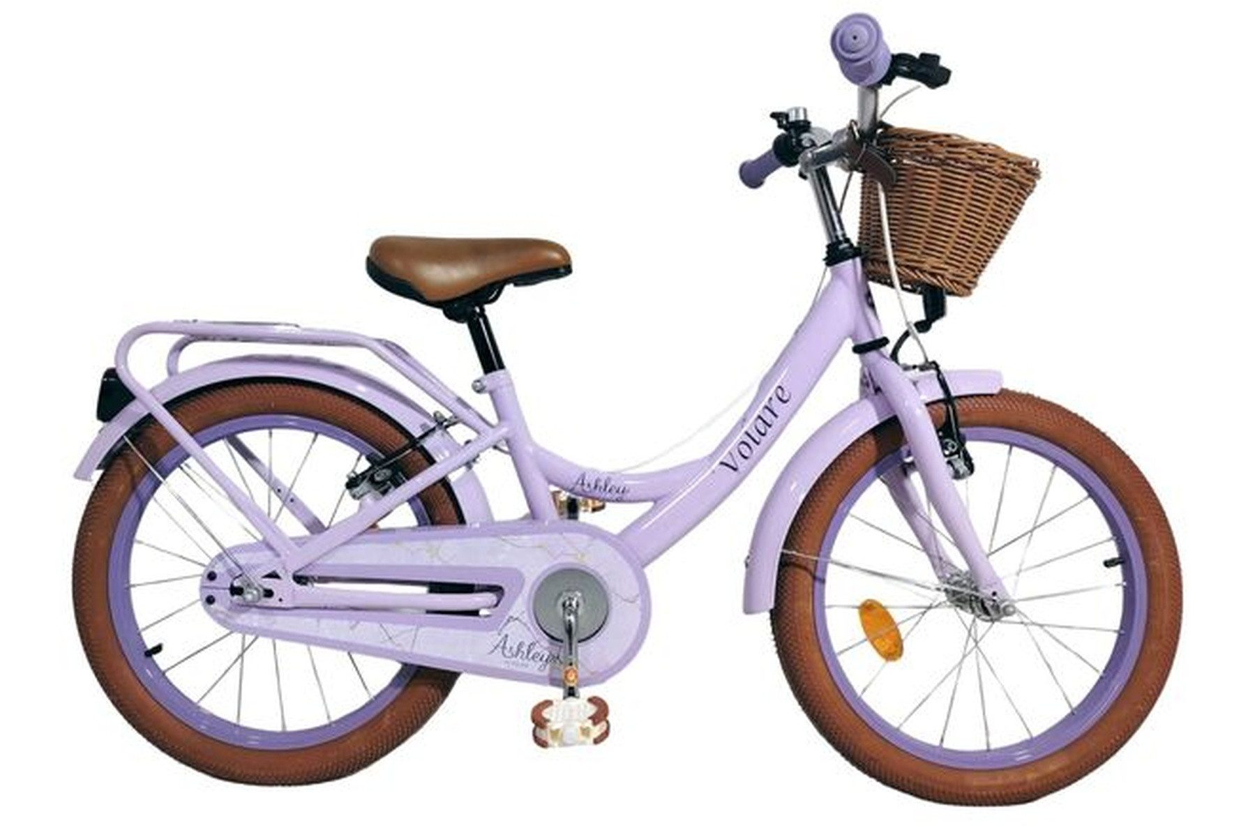 Volare Kinderfahrrad Ashley 12-Zoll Mädchen Lila – Stützräder, Handbremse & Rücktrittbremse, Verstellbarer Lenker und Sattel (wächst mit), 85% montiert