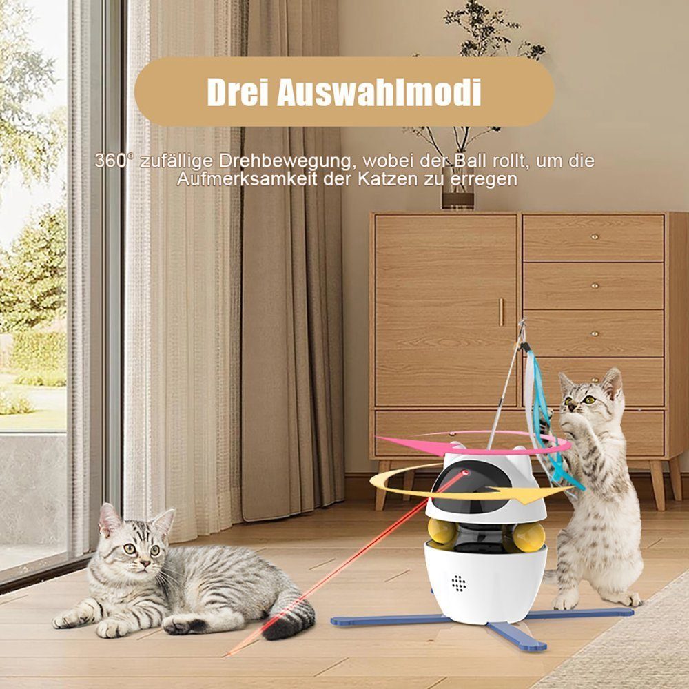 Wusel Wurm Katzenspielzeug Mit Saugnapf - Interaktives Spiel Für Wohnungskatzen
