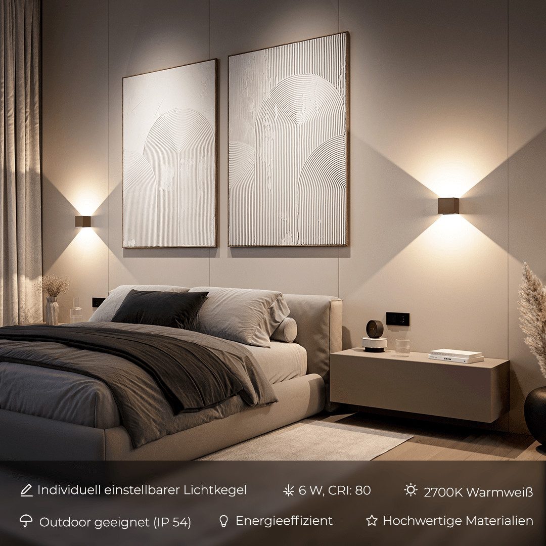 Neona LED Wandleuchte XENA, LEd fest integriert, Warmweiß günstig online kaufen