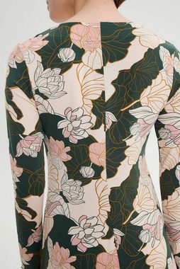 Vamp Nachthemd VAMP lingerie (Set, 1-tlg., 1-teilig) Damen Nachthemd 105cm lang Langarm Nachtwäsche Modal Floral