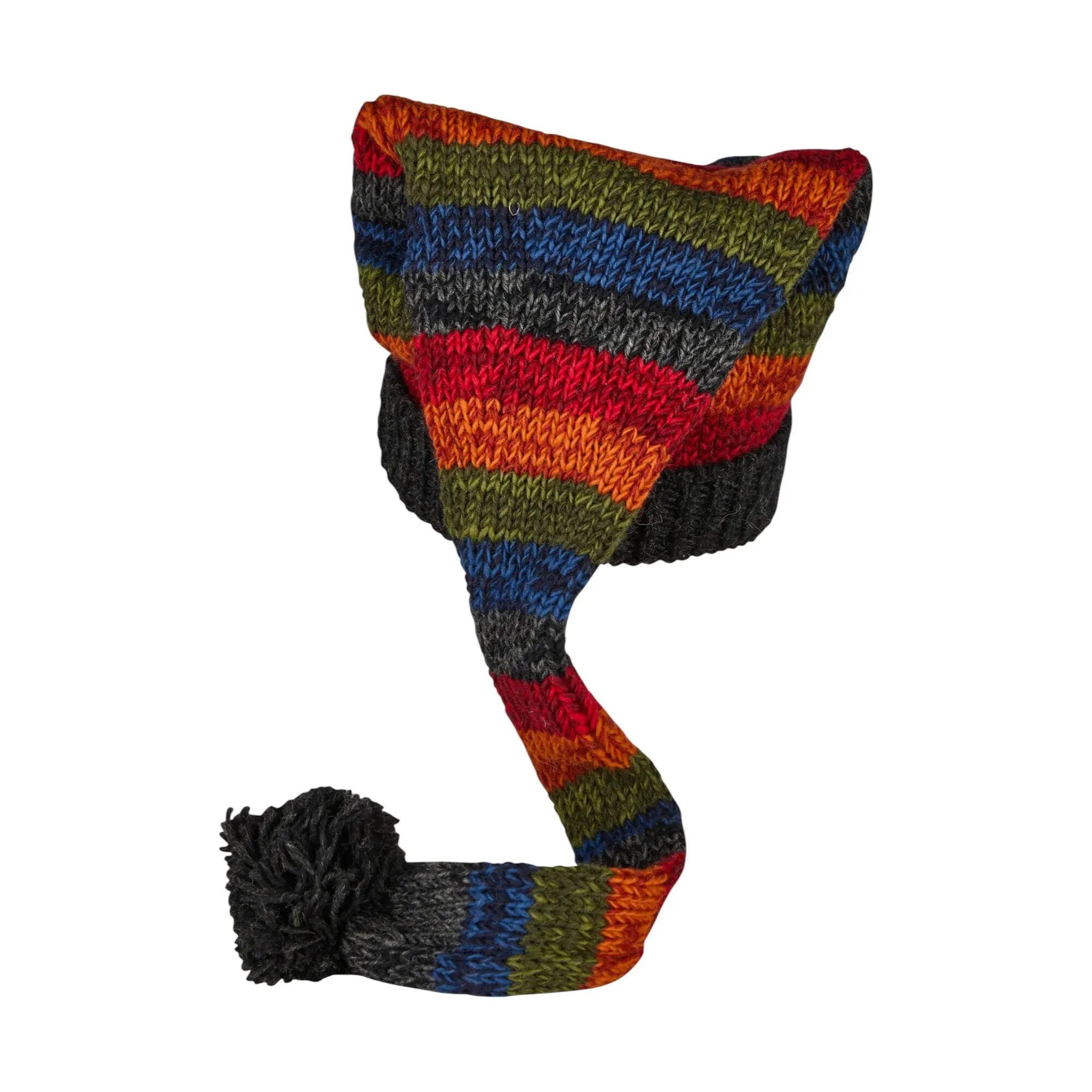 THC Natural Line Strickmütze THC Schafwoll Zipfelmütze 814 bunt (1 Stück, 1-St., 1 Stück) Innenfutter: Fleece