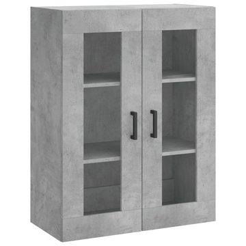 vidaXL Kleiderschrank Highboard Betongrau 69,5x34x180 cm Holzwerkstoff Glas Vitrine