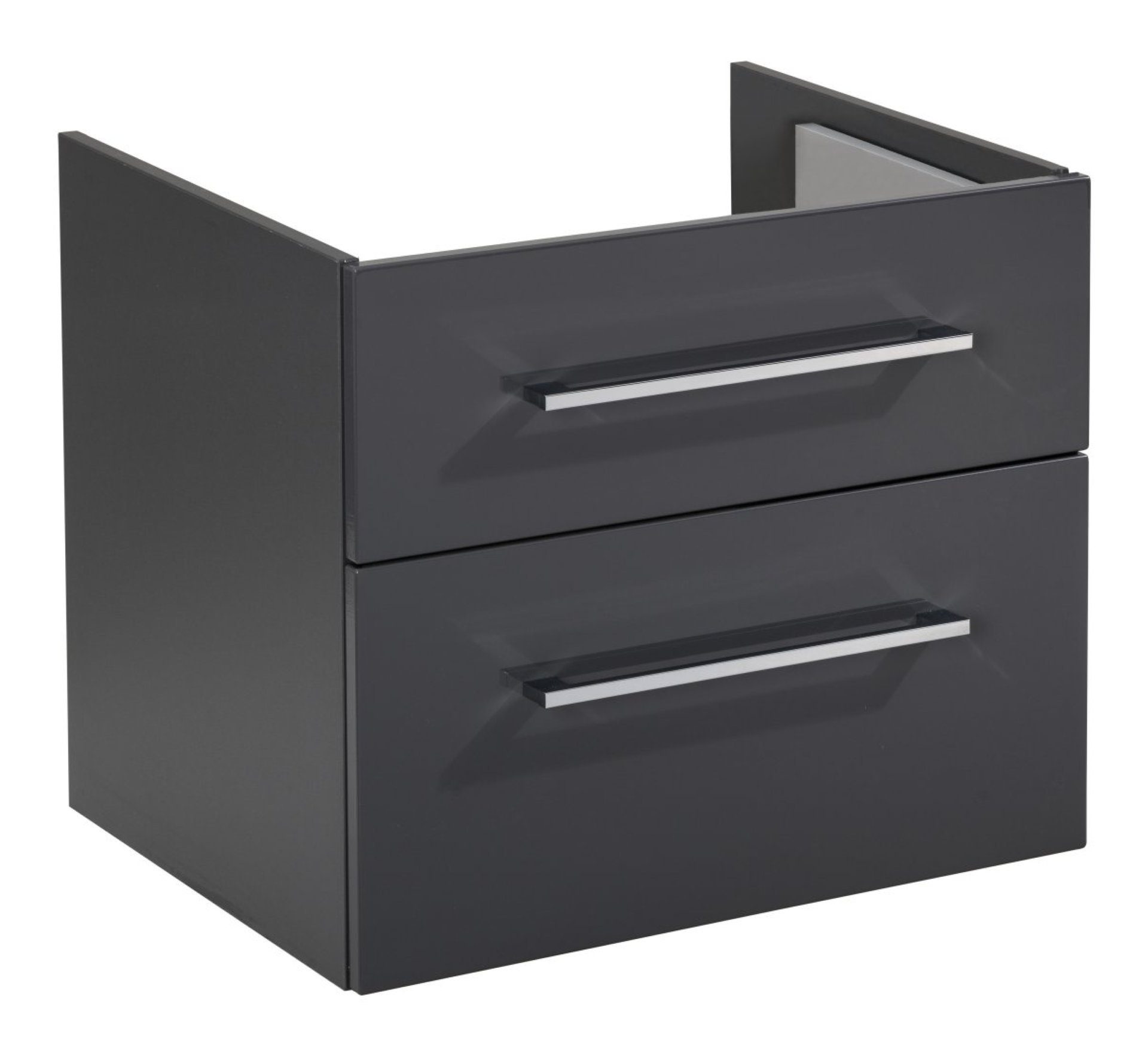 FACKELMANN Unterschrank HYPE 3.0 Unterbauschrank 60 cm, Anthrazit, 2 Schublade