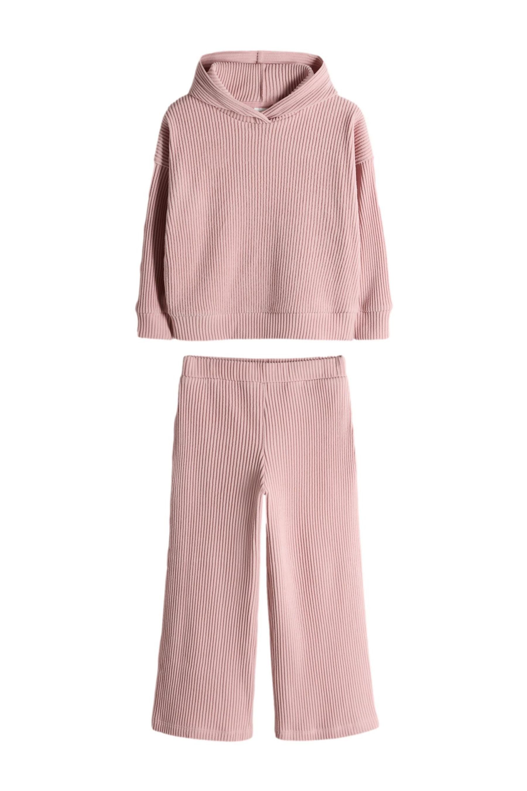 The Set Sweatanzug The Set Hoodie und Jogginghose mit weitem Bein (2-tlg)