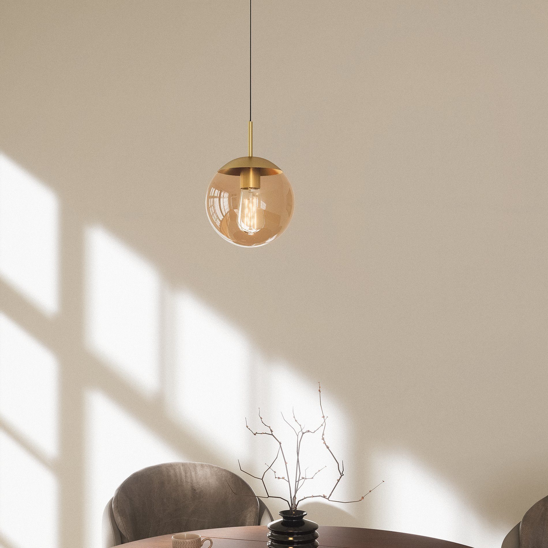 Liadomo Pendelleuchte Poliqua 1-flammig, ohne Leuchtmittel, Glasschirm günstig online kaufen