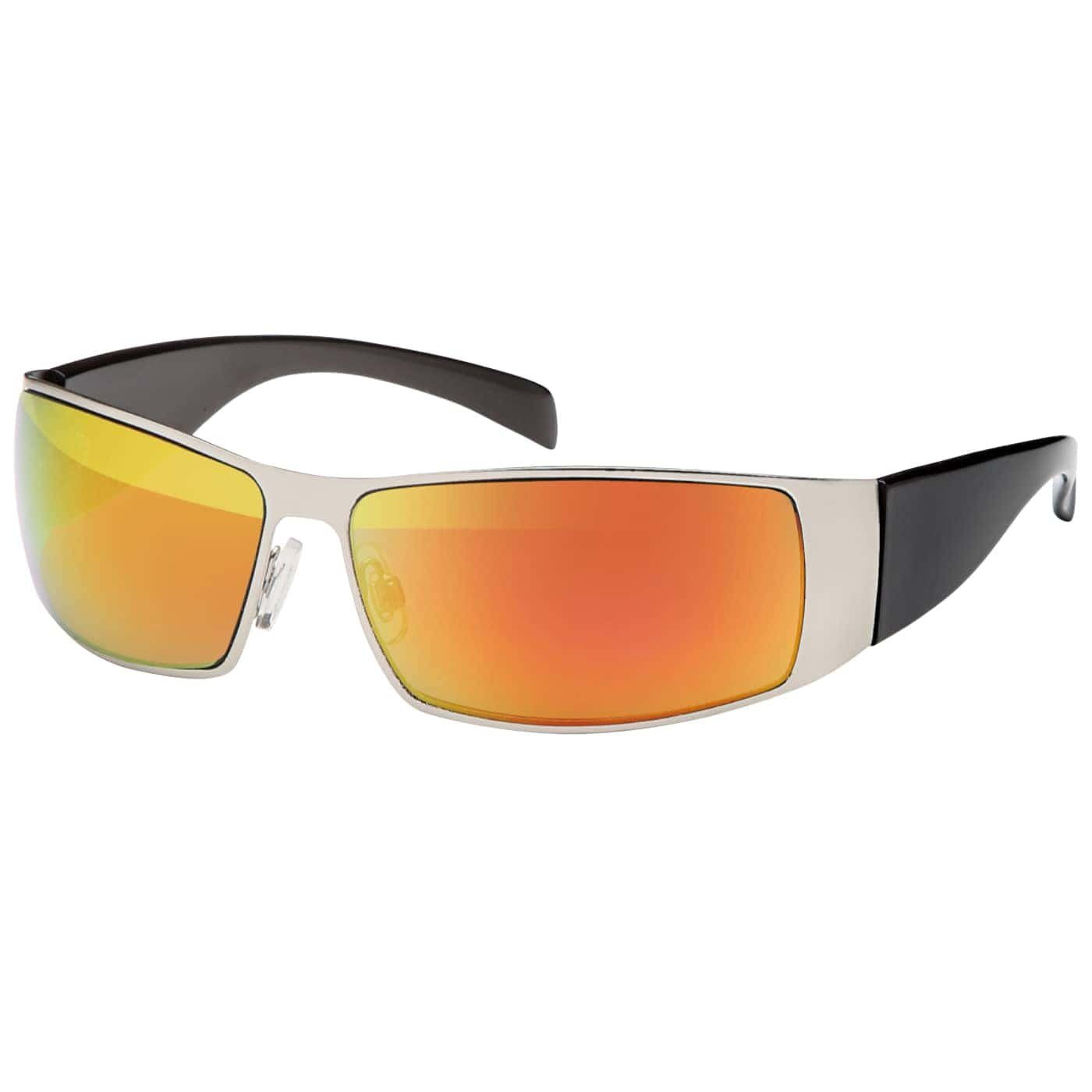 BEZLIT Eyewear Sonnenbrille Herren Bikerbrille schwarzen Sonnenbrille (1-St) Rot Linsen mit