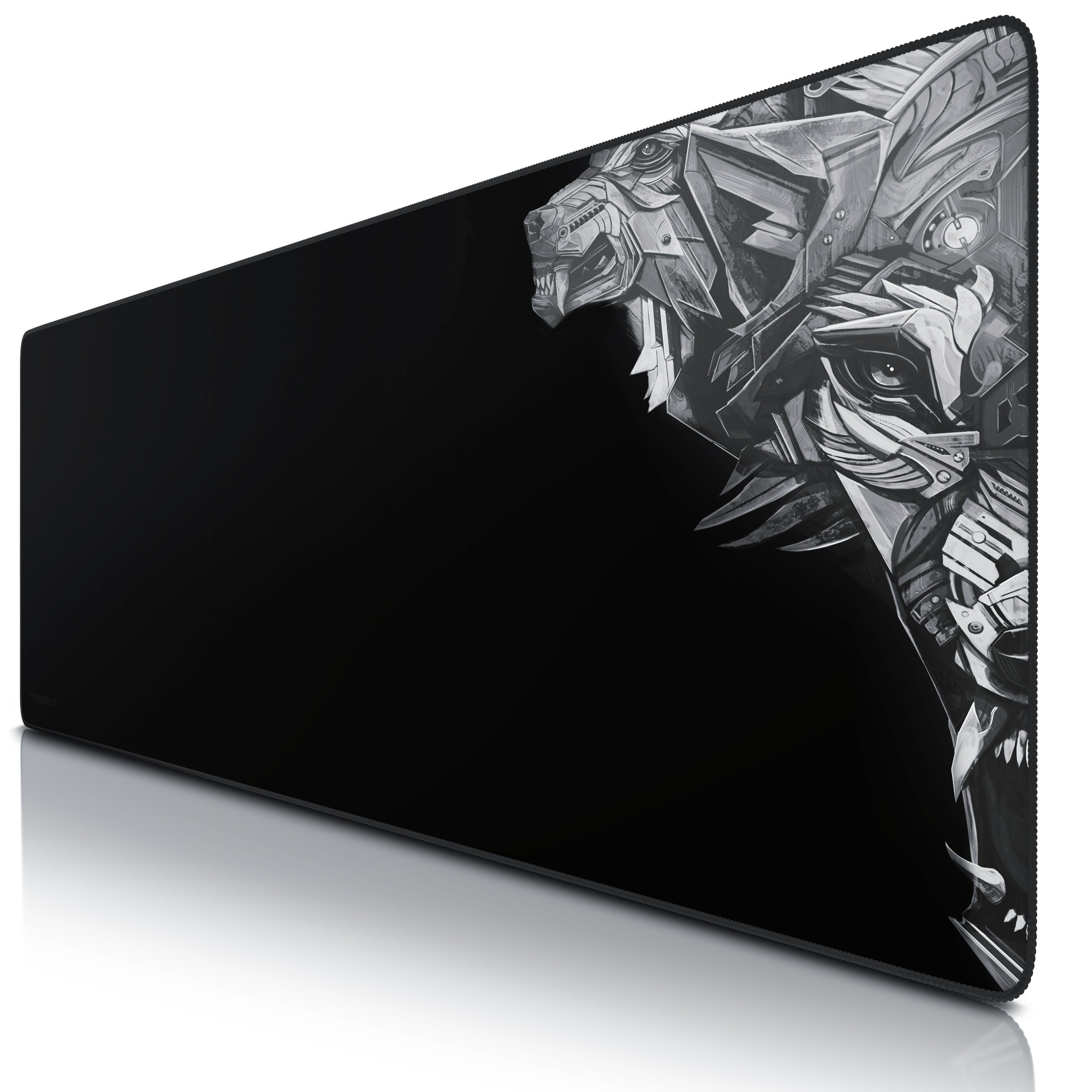 Titanwolf Gaming Mauspad XXXL Speed Mousepad 1200 x 400 x 3 mm, große Tischunterlage, rutschfest, abwaschbar, Geschwindigkeit & Präzision, Delta
