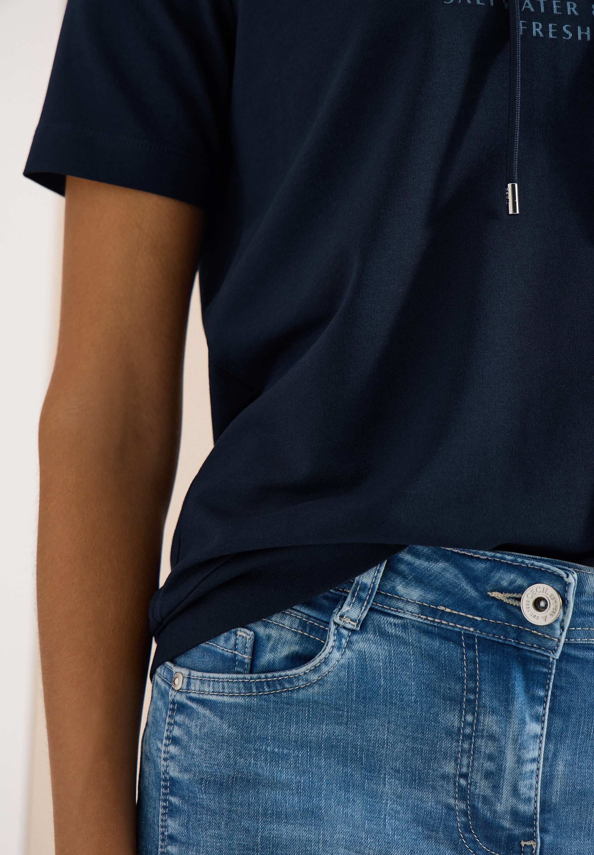 CECIL Kapuzenshirt mit Schriftzug