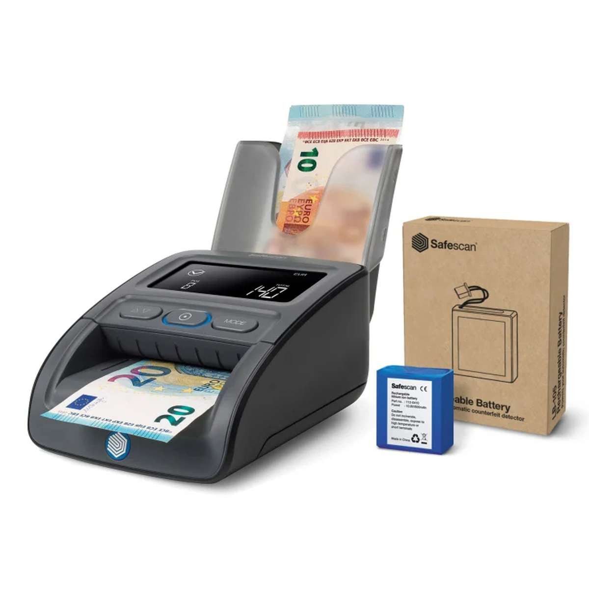 SAFESCAN Geldscheinprüfgerät Safescan 155-S Komplett Falschgeld-Detektor Schwarz