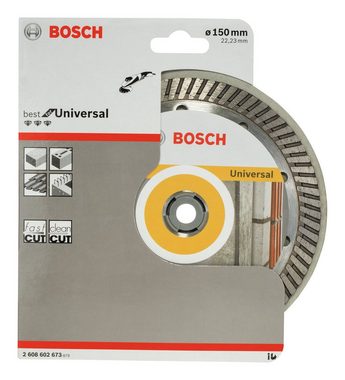 BOSCH Trennscheibe, Ø 150 mm, Best for Universal Turbo Diamanttrennscheibe - 150 x 22,23 x 2,4 x