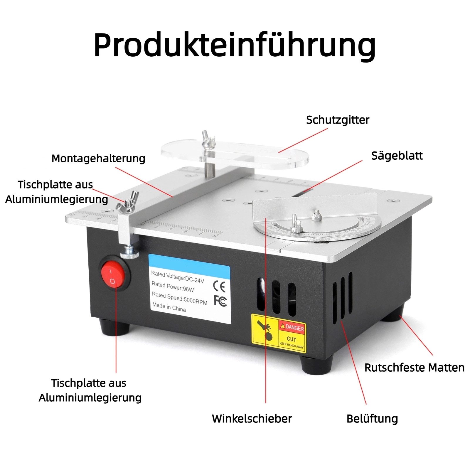 cocosity Tischkreissäge Multifunktionale Desktop-Mini-Tischkreissäge, DIY-S günstig online kaufen