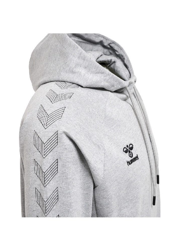 Kapuzenpullover hmlMOVE Grid Cotton Hoodie (Baumwolle) mit Kapuze grau Herren