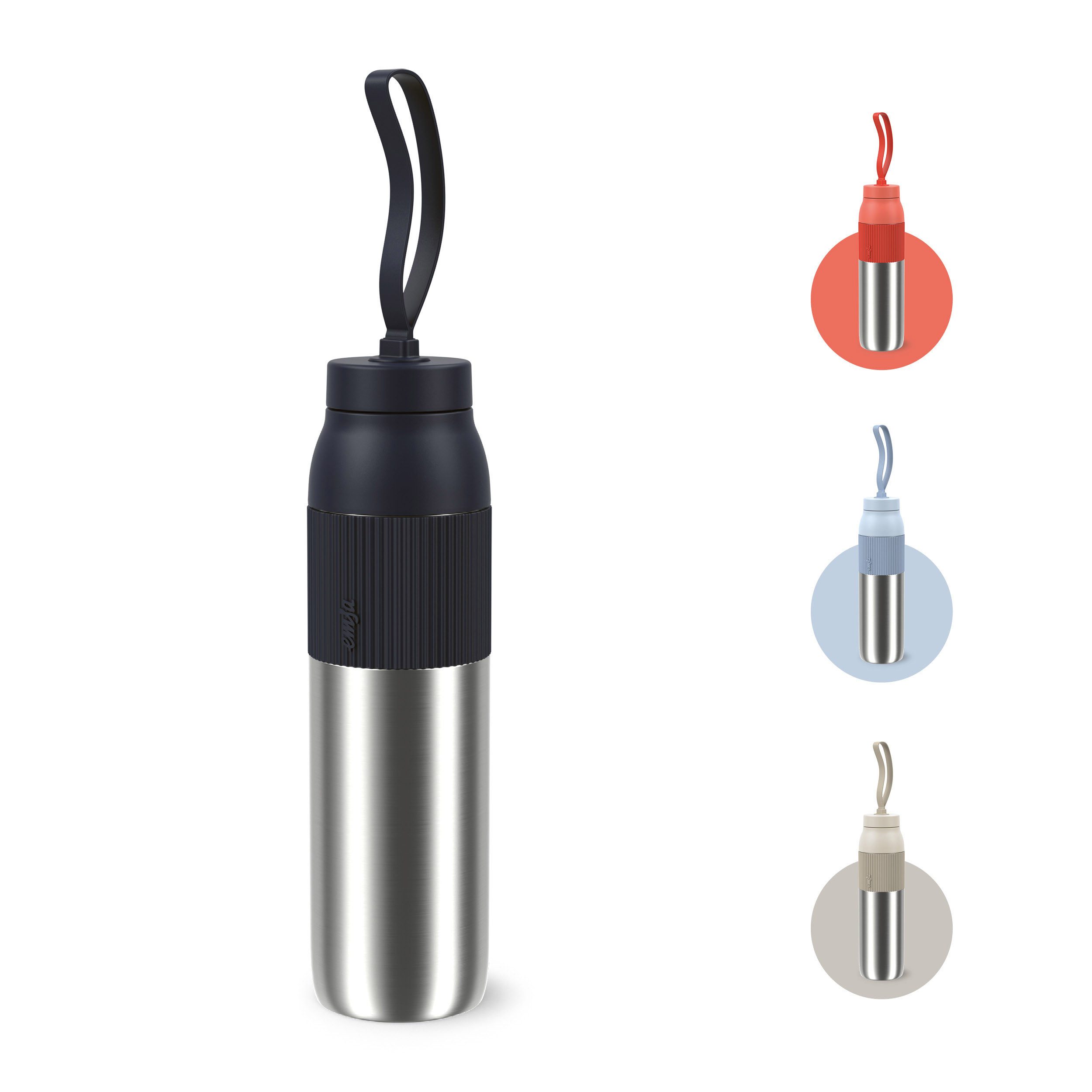 Emsa Isolierflasche beYou Twist, mit integriertem Sieb und Trageband, 100% dicht, spülmaschinengeeignet