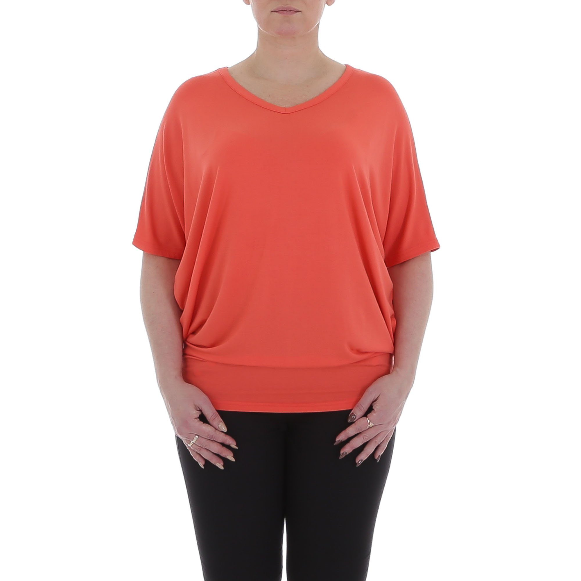 Ital-Design T-Shirt Damen Freizeit (85915845) T-Shirt in Coral