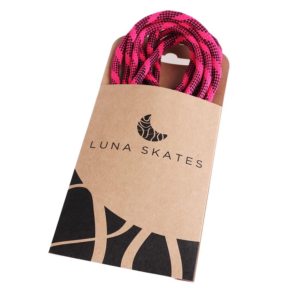Luna Skates Rollschuhe Luna Skates Ersatz-Schnürsenkel 220cm Rose/Schwarz