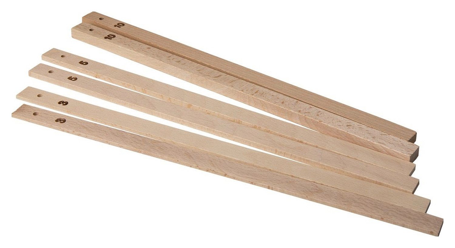 Birkmann Teigroller EASY BAKING, Ausrollhölzer 6-teilig, L 35 cm, Set, Holz, Buchenholz