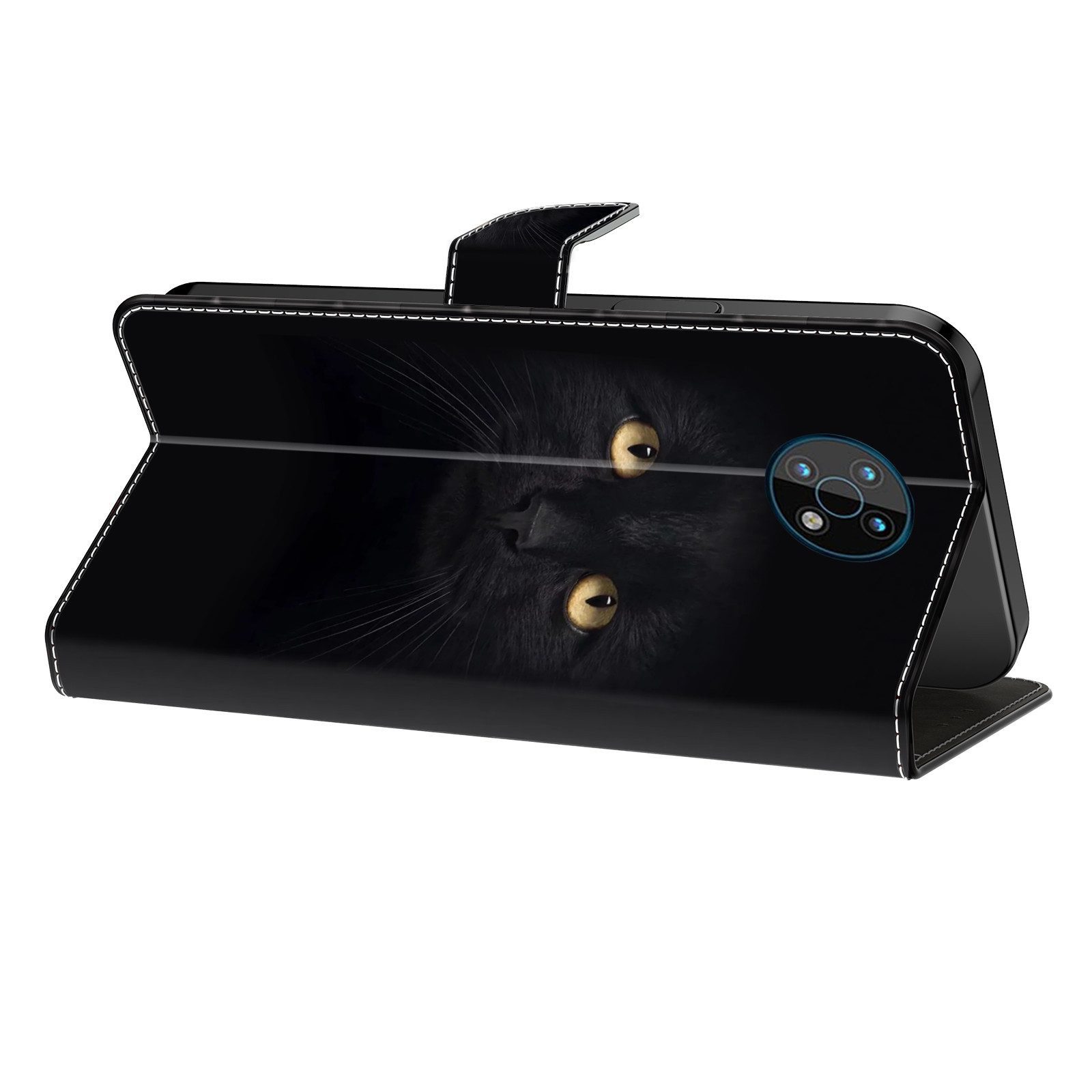 CLM-Tech Handytasche für Samsung Galaxy A27 5G Klapphülle aus PU-Leder (1-tlg., Flip Case), Magnetverschluss, Standfunktion und Kartenfächer – Bild 5 von 5