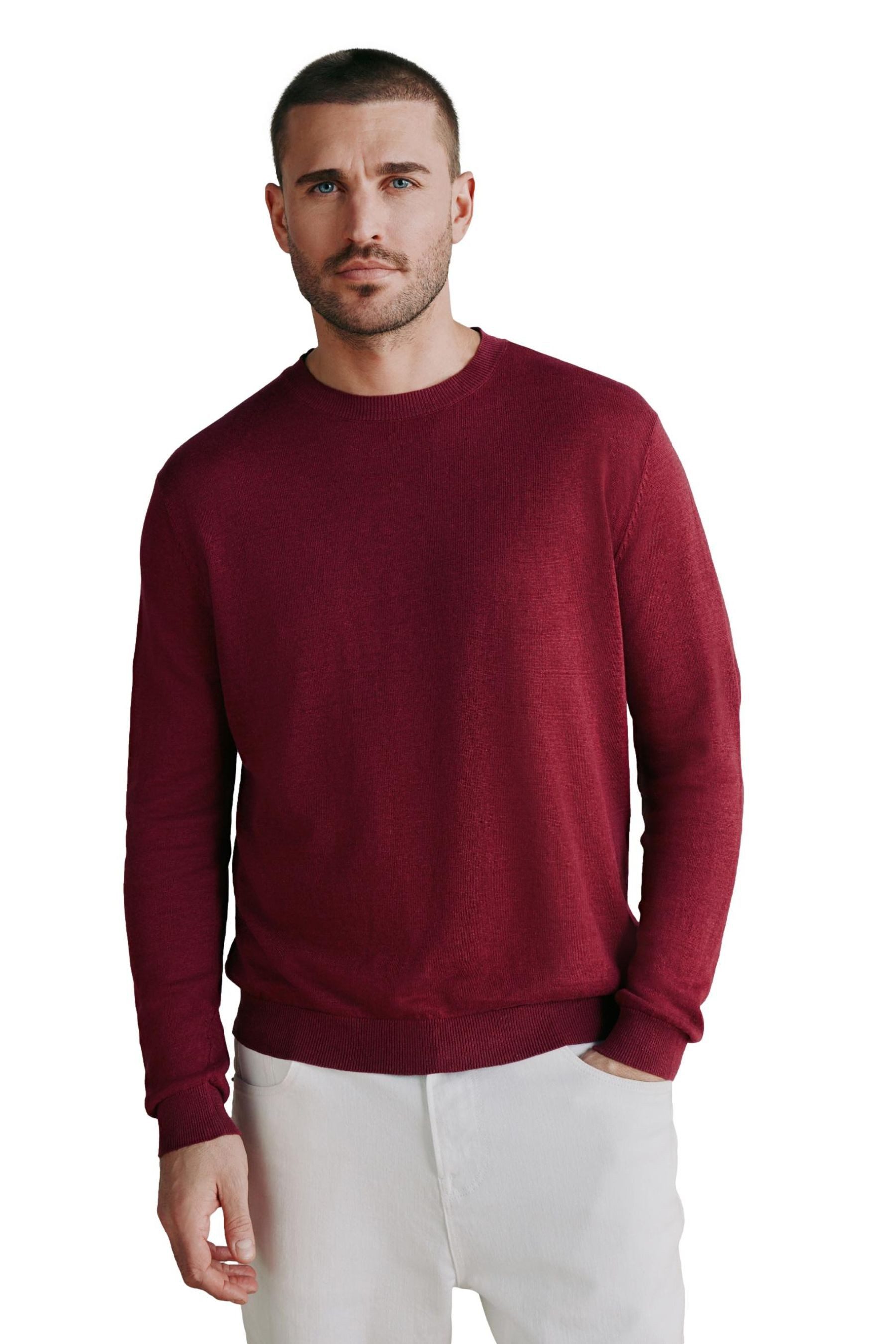 Rundhalspullover Signature Rundhalspullover aus 100 % Leinen