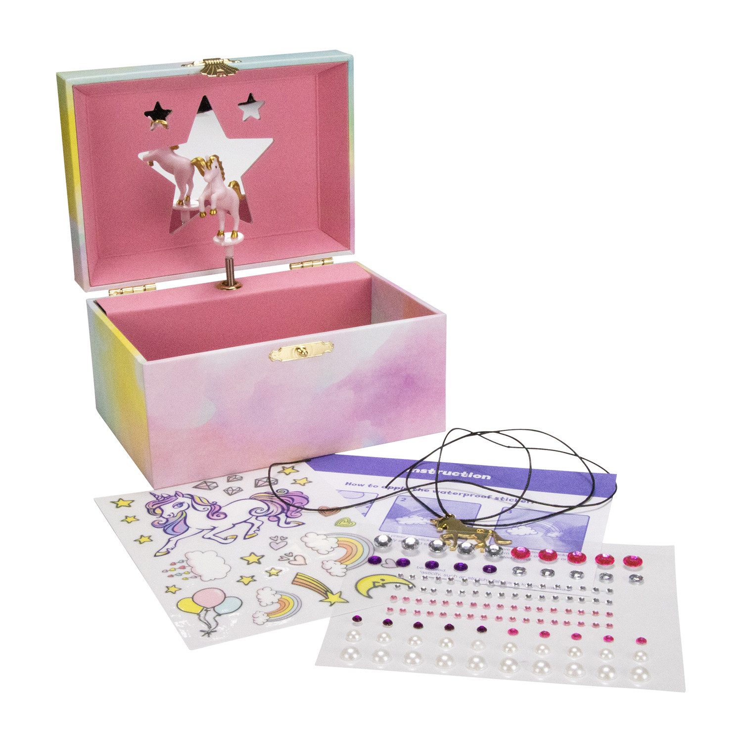 GICO Spieluhr DIY Einhorn Schmuckbox – mit Spieluhr, Spiegel & Stickern- DI günstig online kaufen