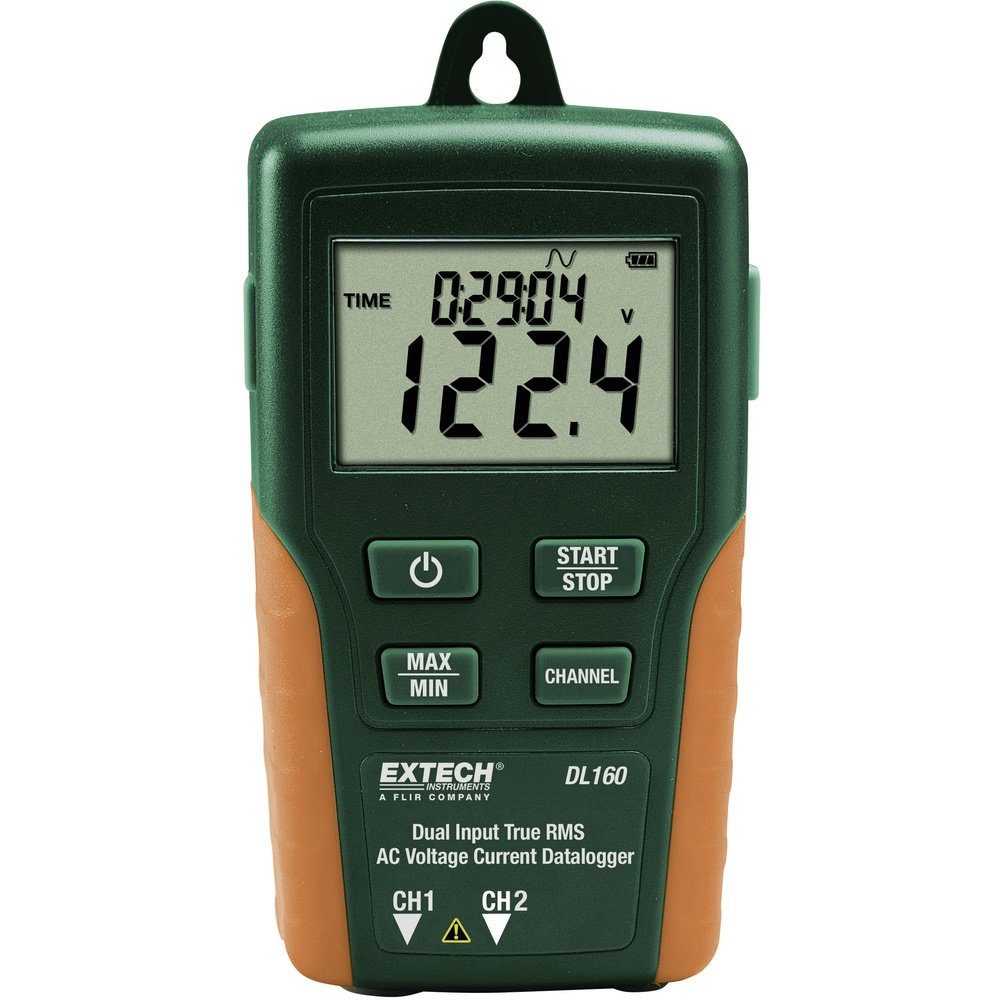 Klimamesser Multi-Datenlogger Extech DL160 Messgröße Strom, Spannung 10 bis 60