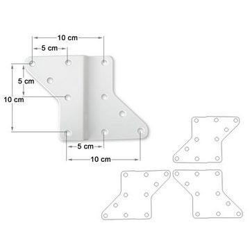 Drall Instruments AD7W TV-Wandhalterung, (4-tlg., VESA Adapter für TV LCD LED Fernseher VESA 100 200 auf bis 400x400)