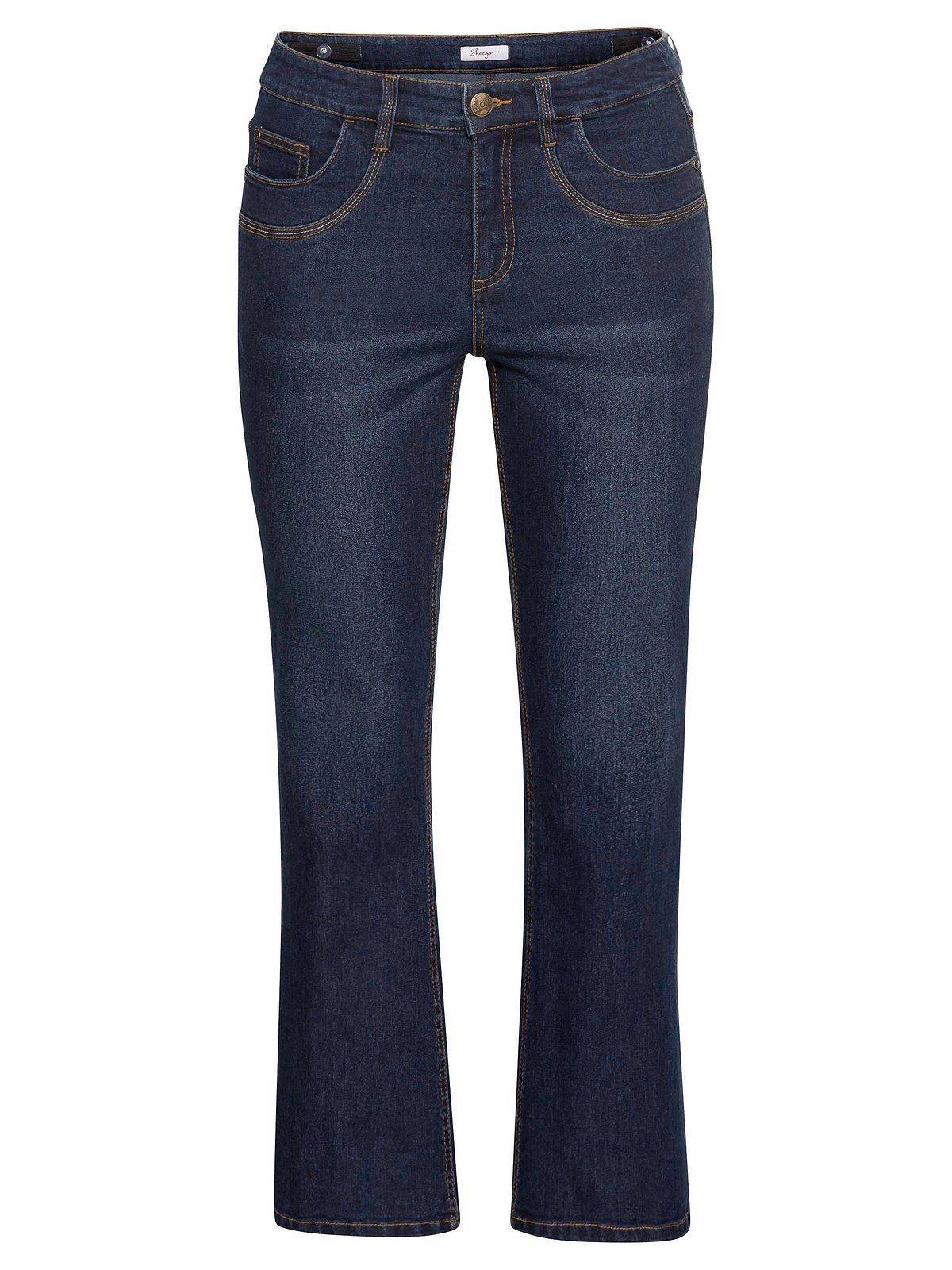 Bootcut-Jeans Bund mit Sheego verstellbarem Größen Große