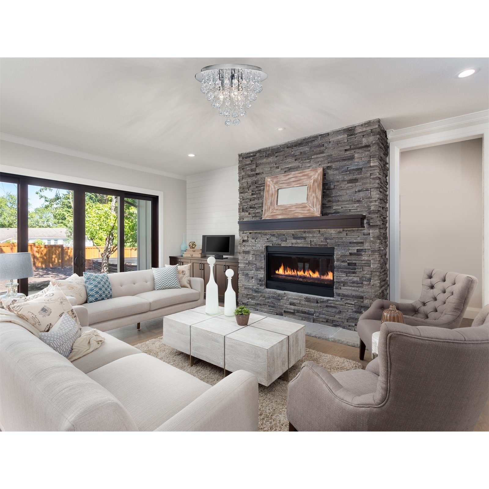 NOWA Deckenleuchte Deckenleuchte Silber 3-flammig LONDON, ohne Leuchtmittel günstig online kaufen