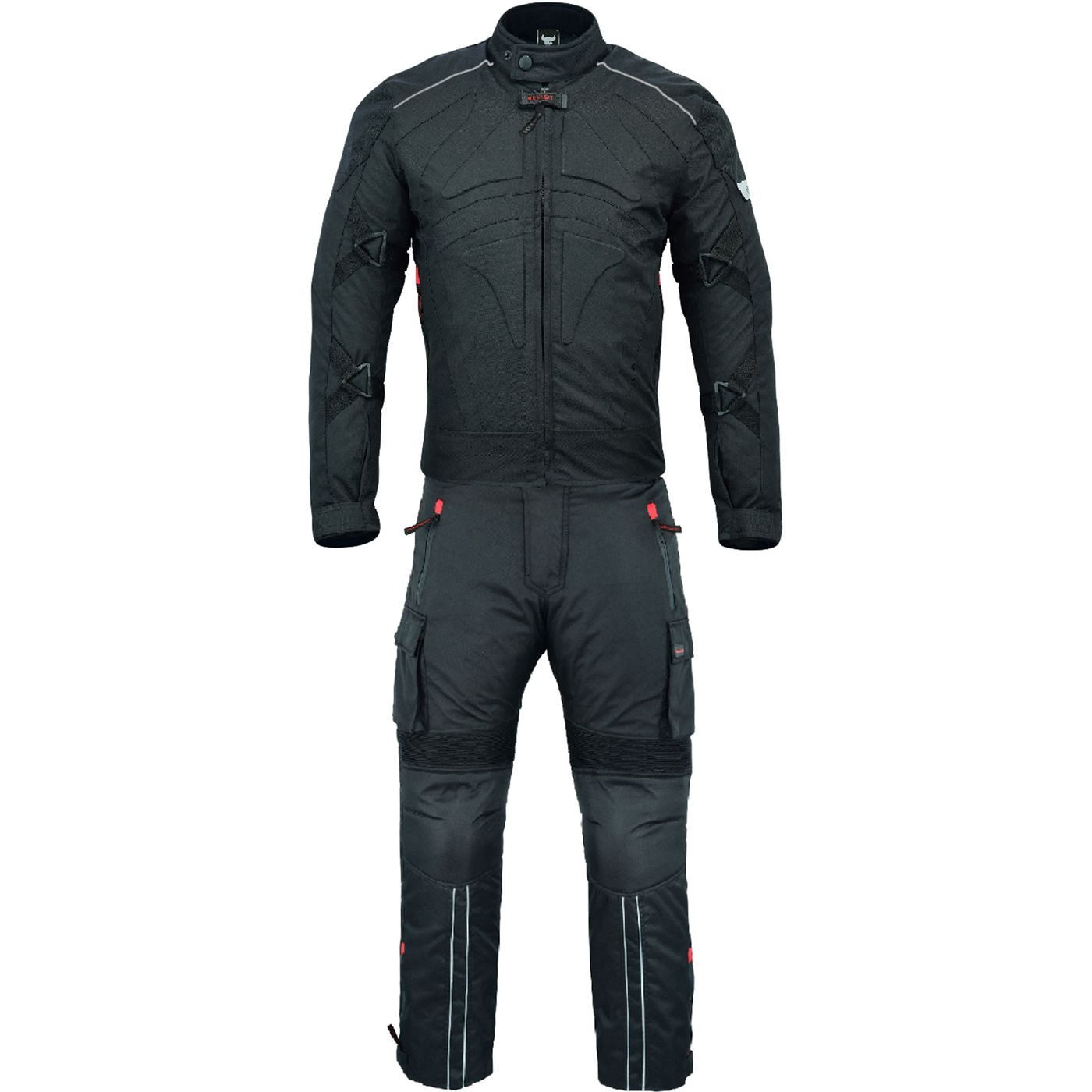 BULLDT Motorradkombi GW322K (Spar-Set, 2-tlg., mit Protektoren) BULLDT Motorradkombi Herren 2-teilig kurze Jacke CE2 Protektoren