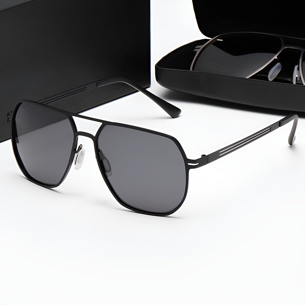 Sonnenbrille Herren Metallrahmen UV Schutz Outdoor Fahrer